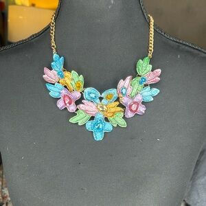 Floral Multicolor Statement Necklace by Betsey Johnson